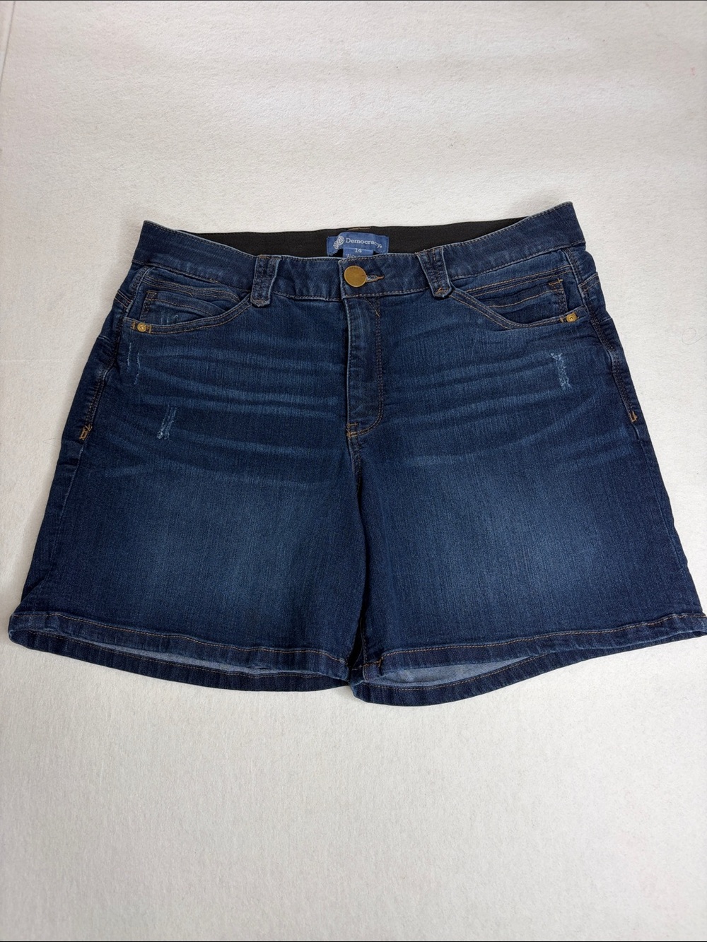 Democracy Ab solution Dark Blue Distressed Shorts size 14